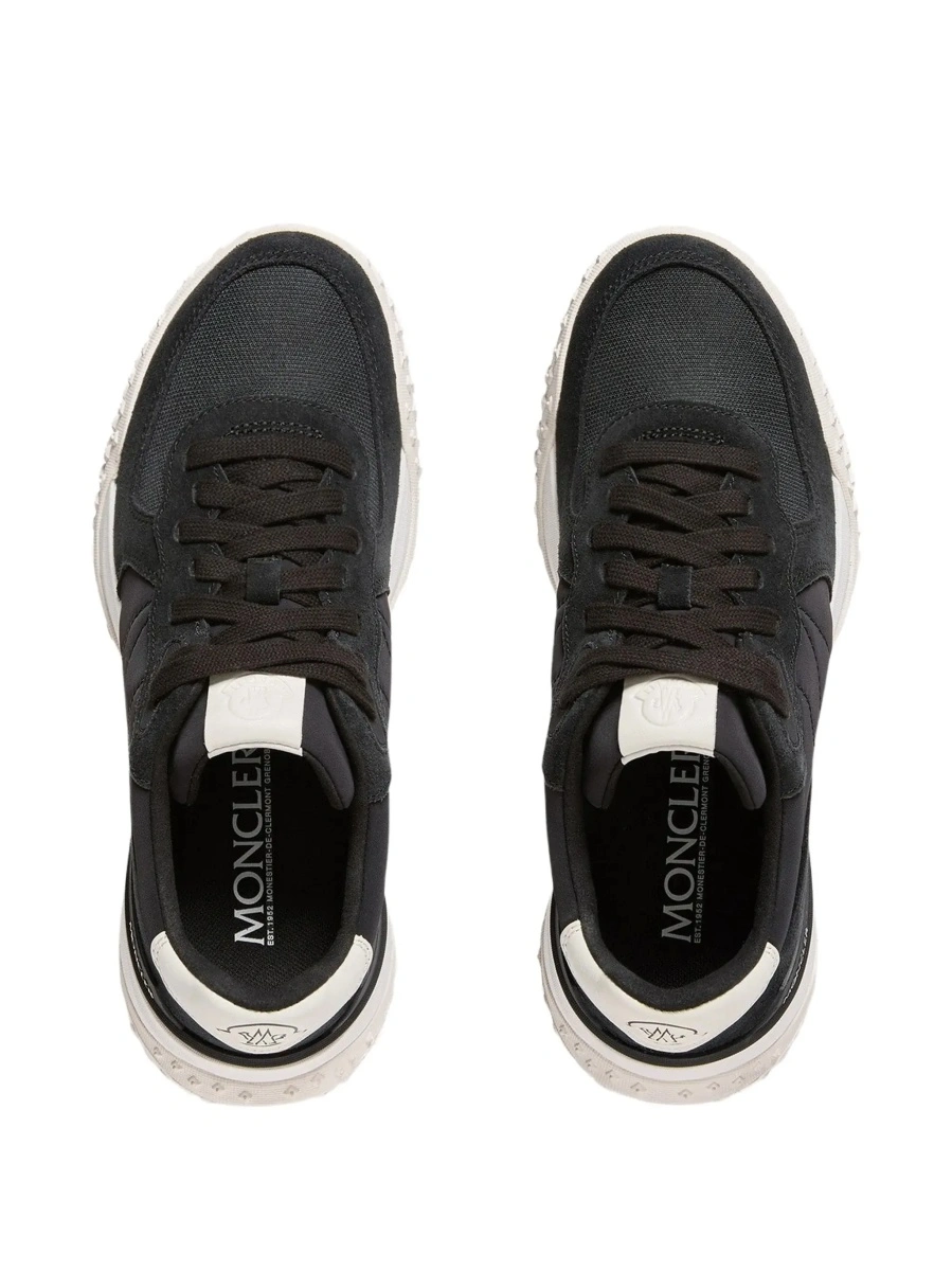 Sneakers Moncler negri din piele si material textil - Img 6