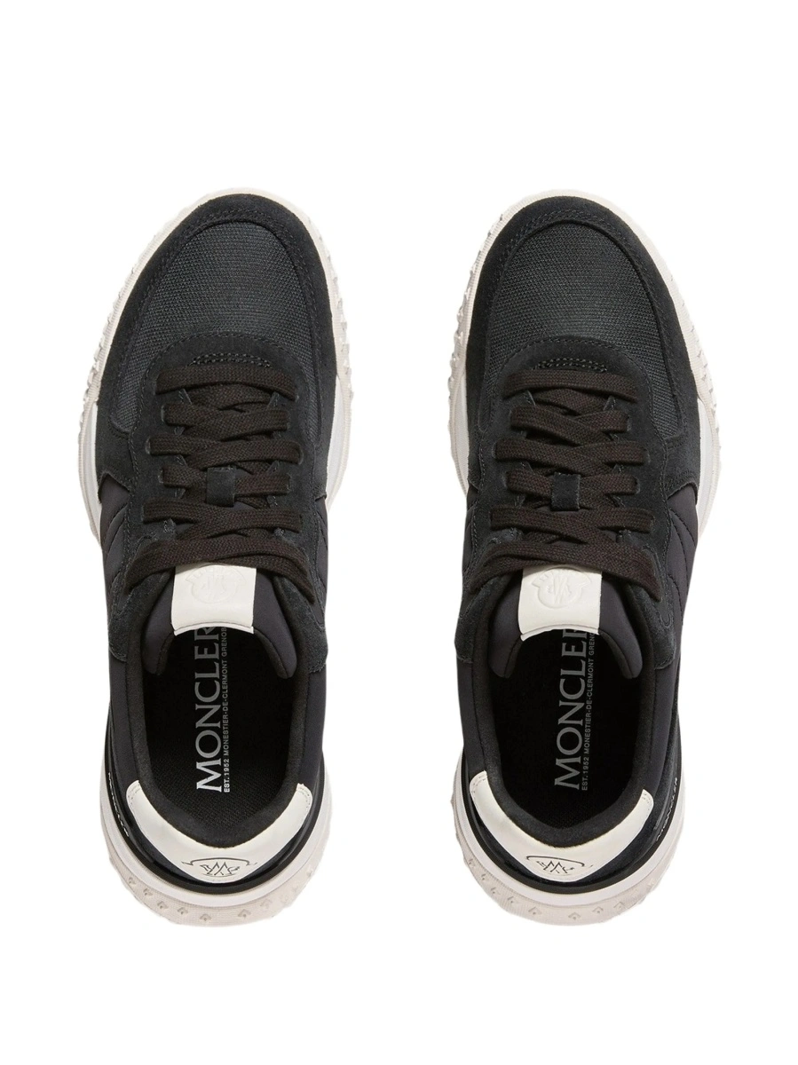 Sneakers Moncler negri din poliamida si piele intoarsa - Img 3