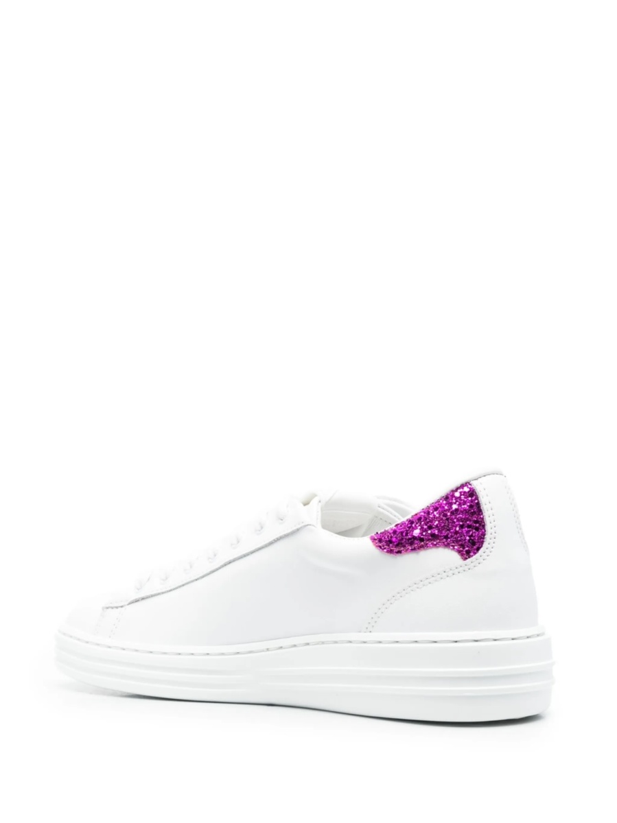 Sneakers MSGM albi din piele - Img 3