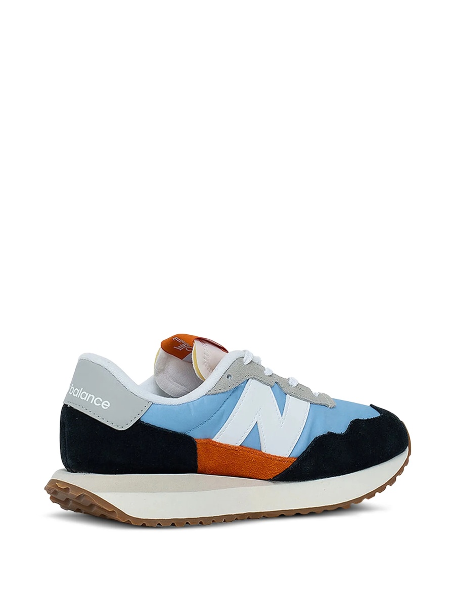Sneakers New Balance albastri din material textil si piele intoarsa - Img 3