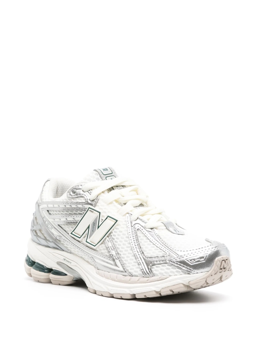 Sneakers New Balance argintii din material textil si piele - Img 2