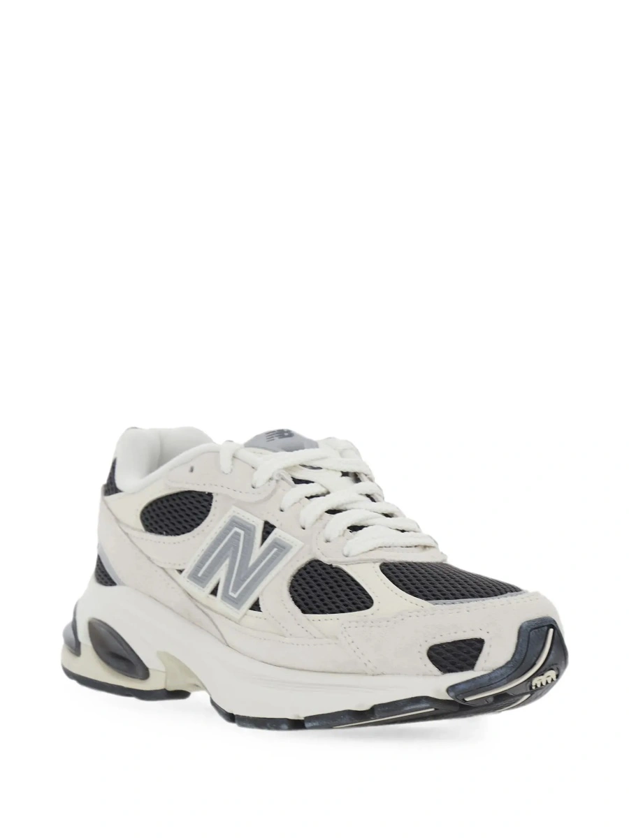 Sneakers New Balance bej din piele si material textil - Img 5