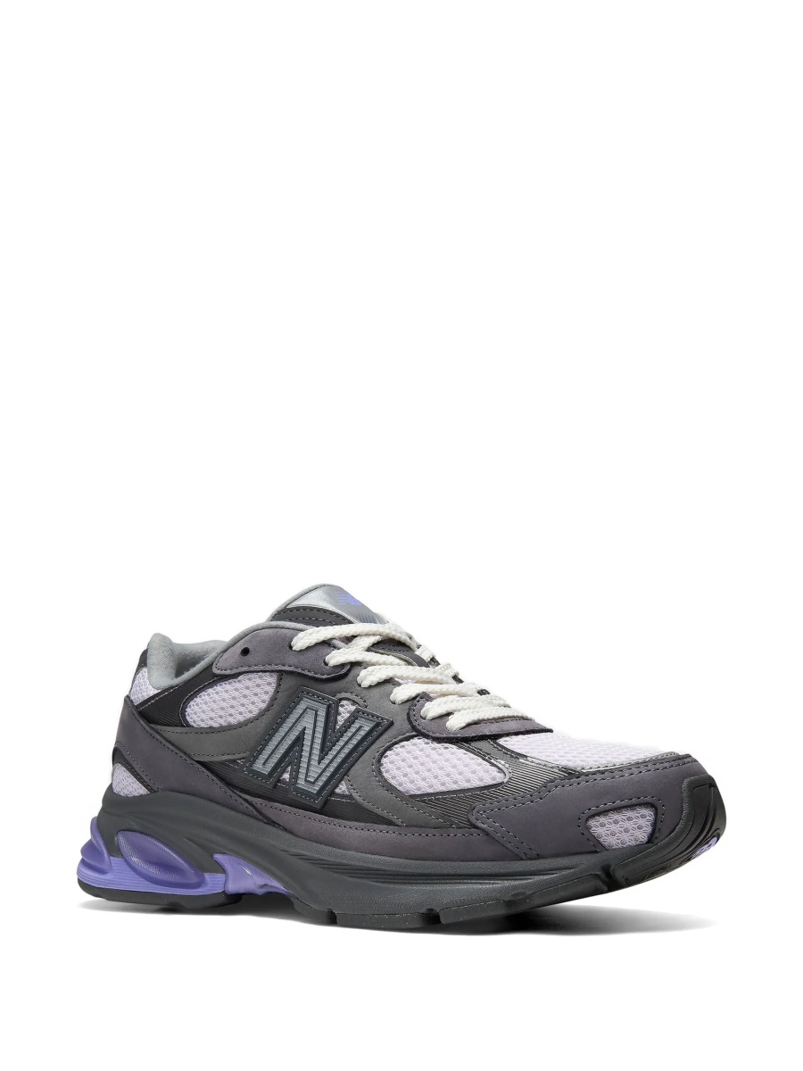 Sneakers New Balance gri din material textil si piele intoarsa - Img 2