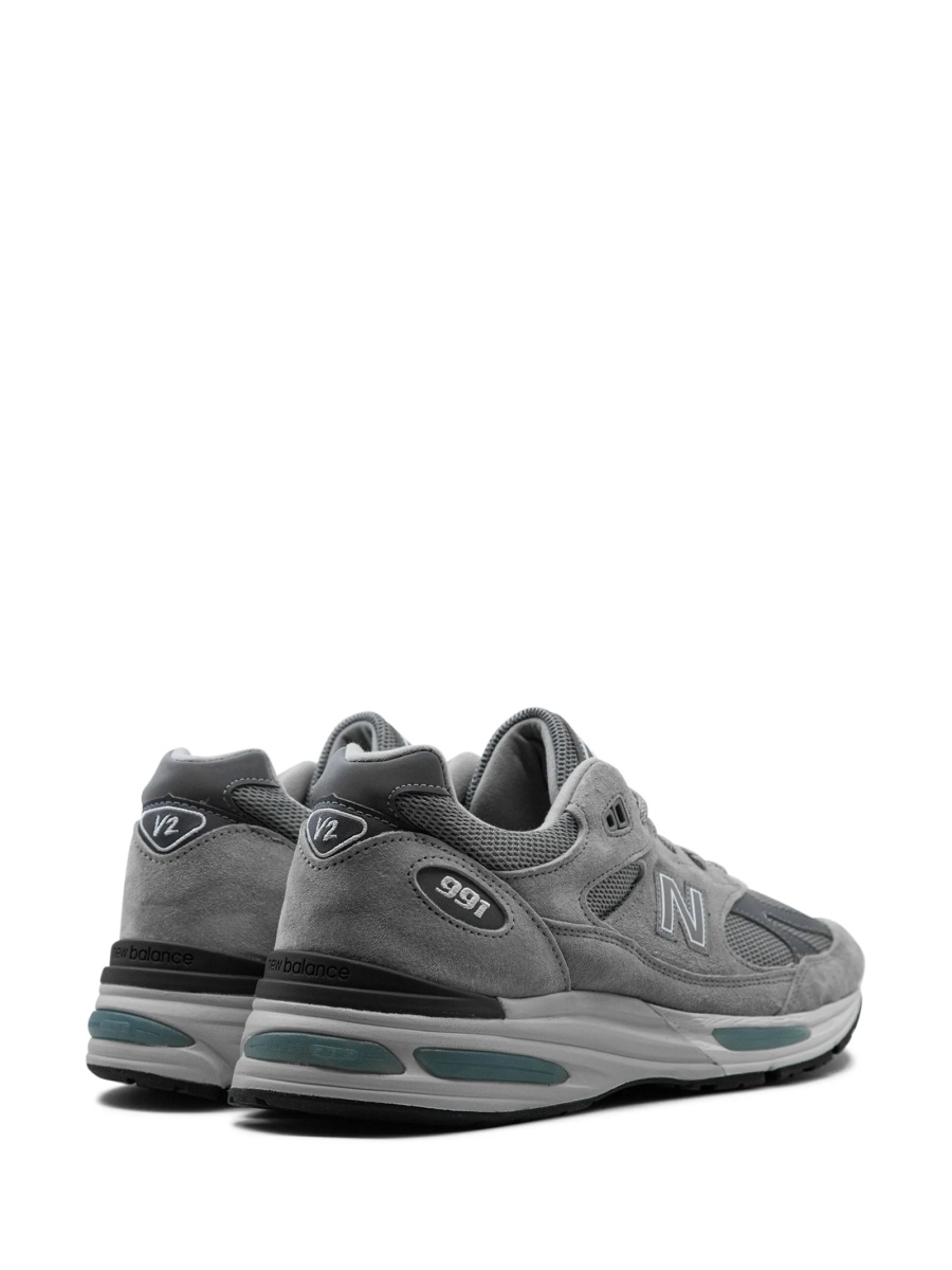Sneakers New Balance gri din piele intoarsa - Img 3