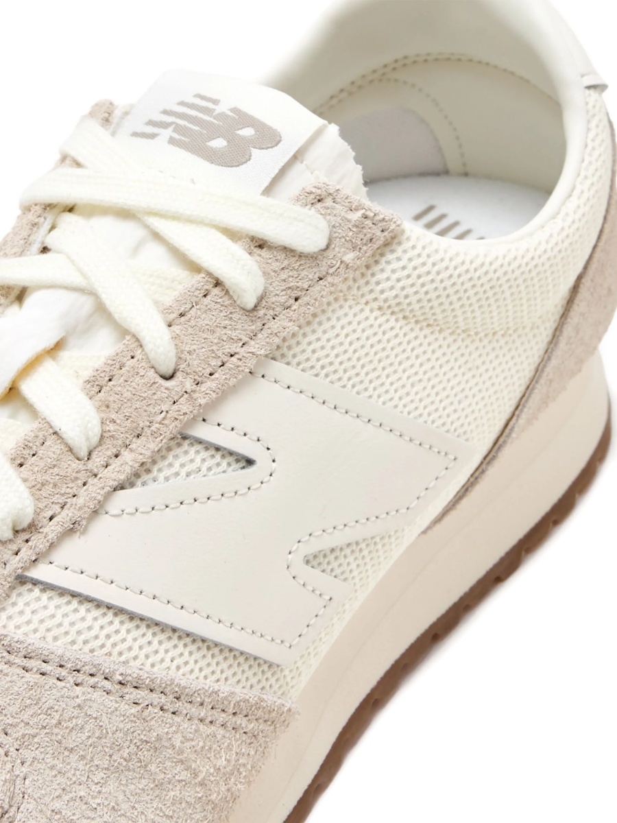 Sneakers New Balance neutri din material textil si piele intoarsa - Img 4