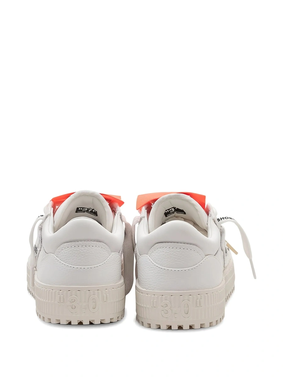 Sneakers Off-White albi din piele si bumbac - Img 3