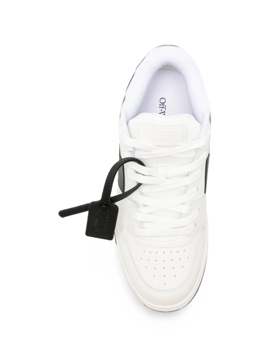 Sneakers Off-White albi din piele si plasa - Img 3