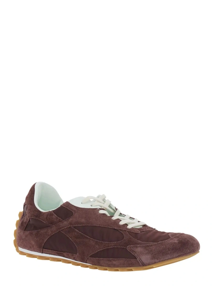 Sneakers 'Orbit Flash' Bordeaux Low Top Sneakers with Rubber Sole and Logo Patch on the Tongue in Suede for Men - Img 2