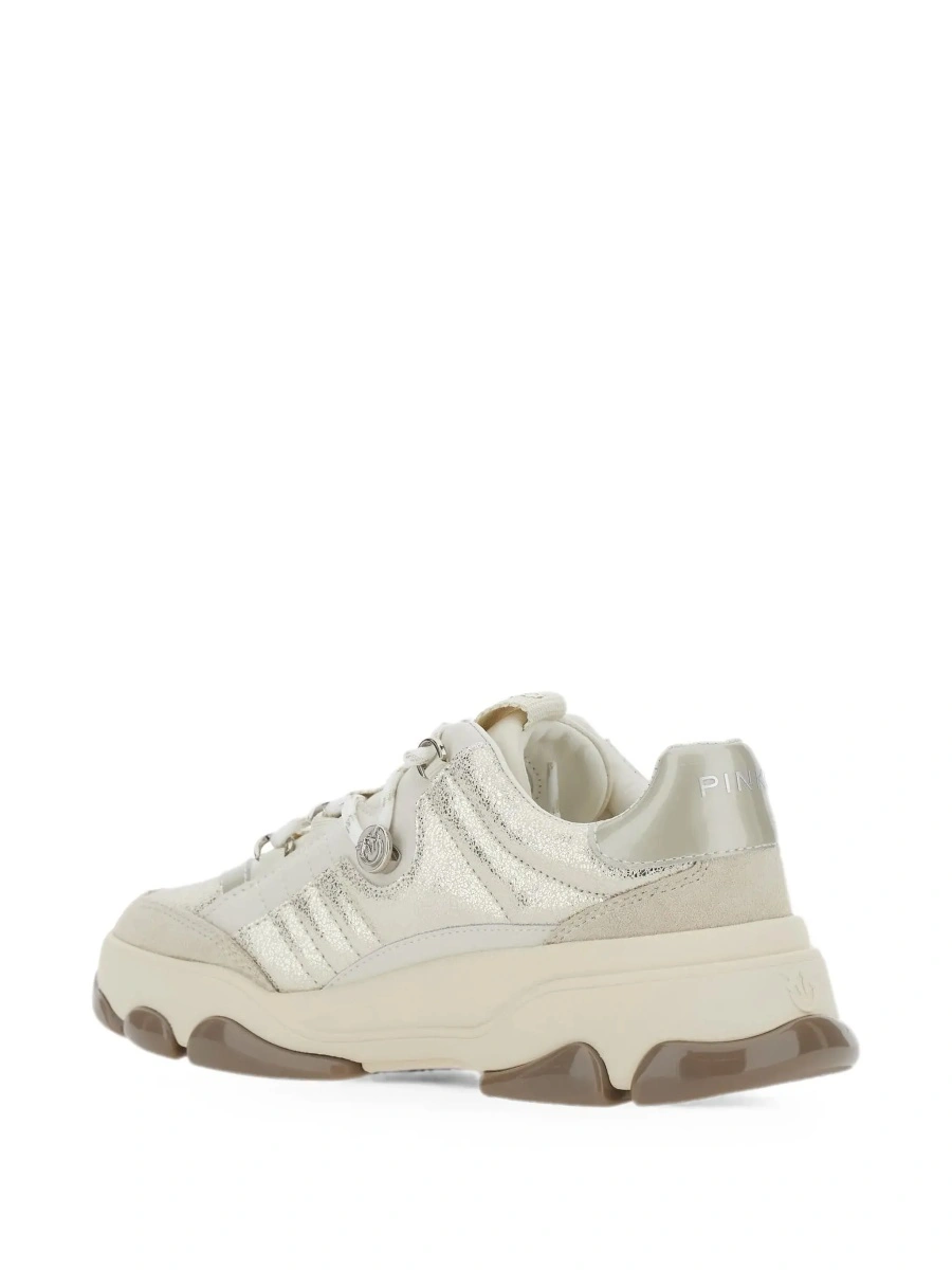 Sneakers Pinko albi din piele 'ATHENA' - Img 6