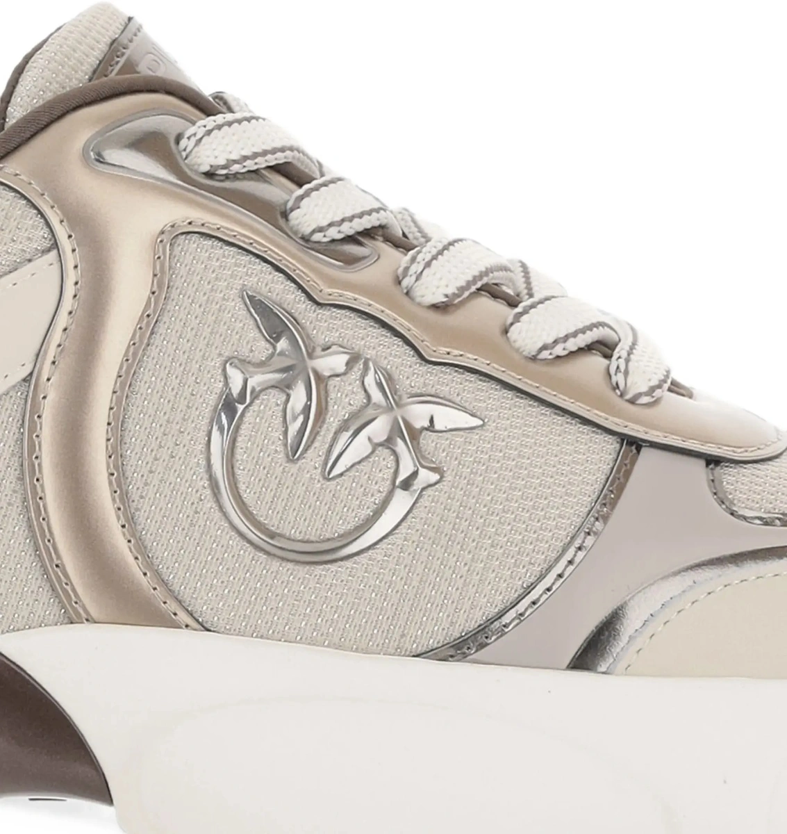 Sneakers Pinko albi din piele - Img 8