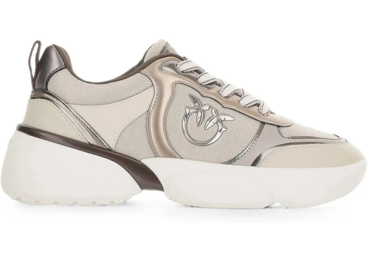 Sneakers Pinko albi din piele - Img 9