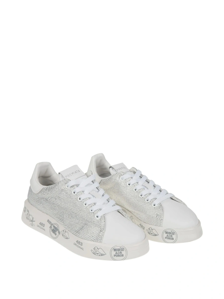 Sneakers Premiata albi din piele - Img 4