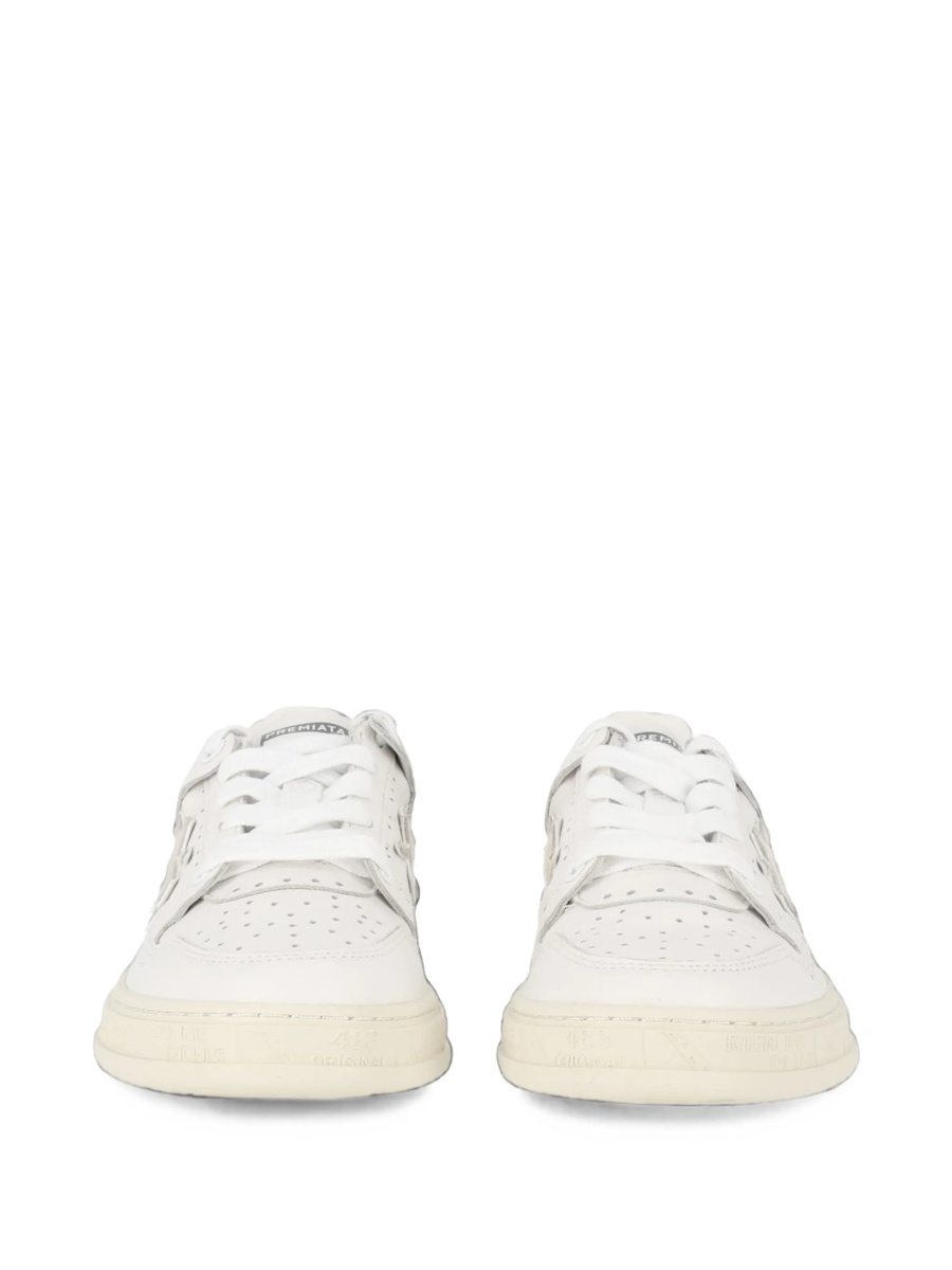 Sneakers Premiata albi din poliamida si piele - Img 3