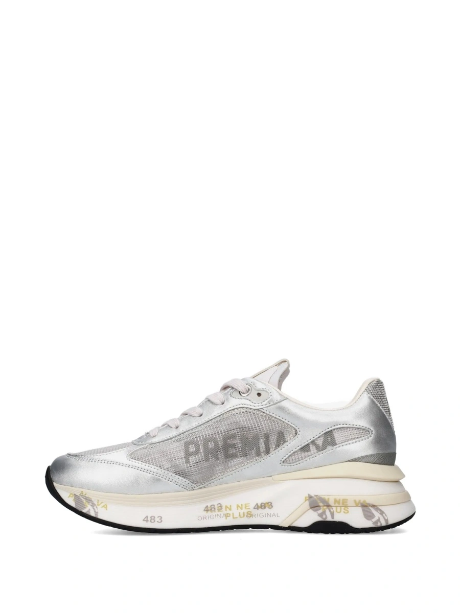 Sneakers Premiata argintii din polyester - Img 5