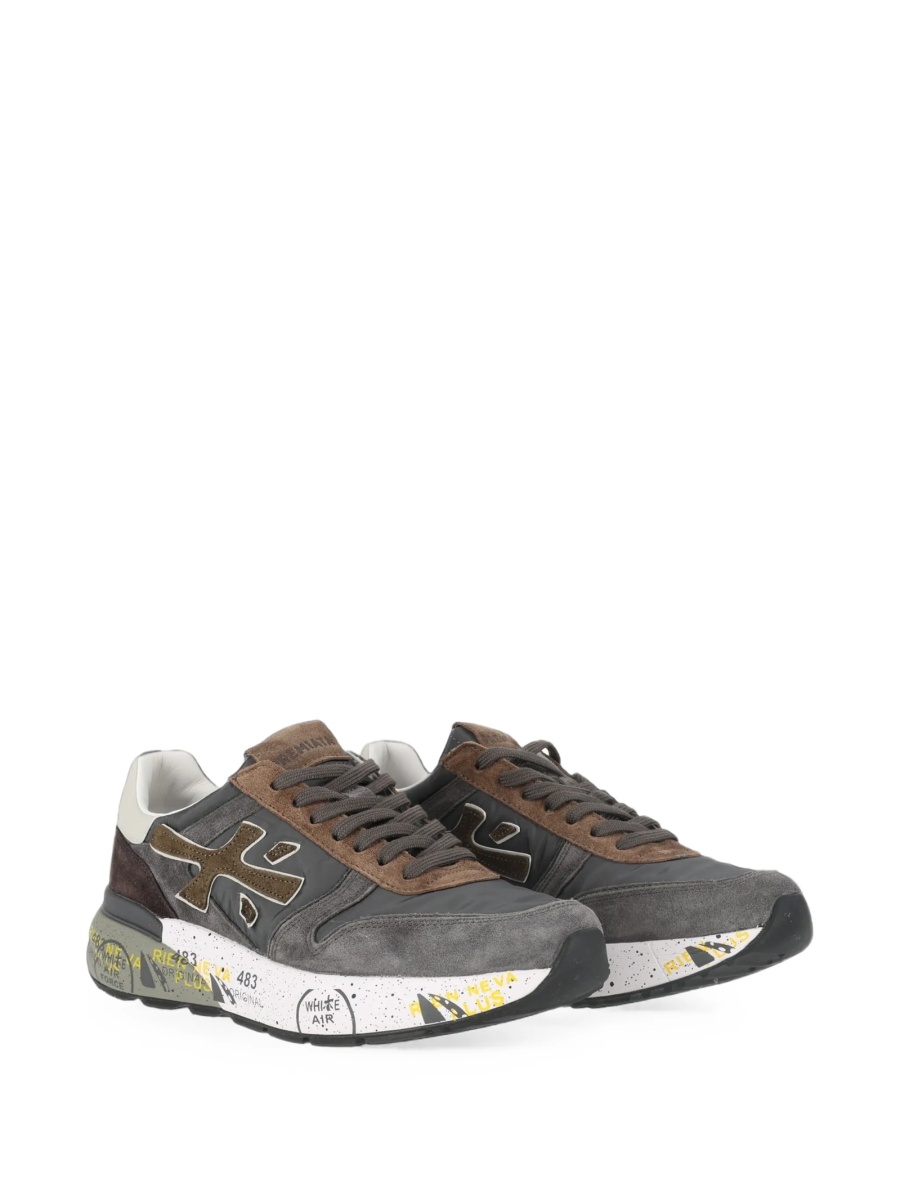 Sneakers Premiata gri din poliuretan si piele - Img 2
