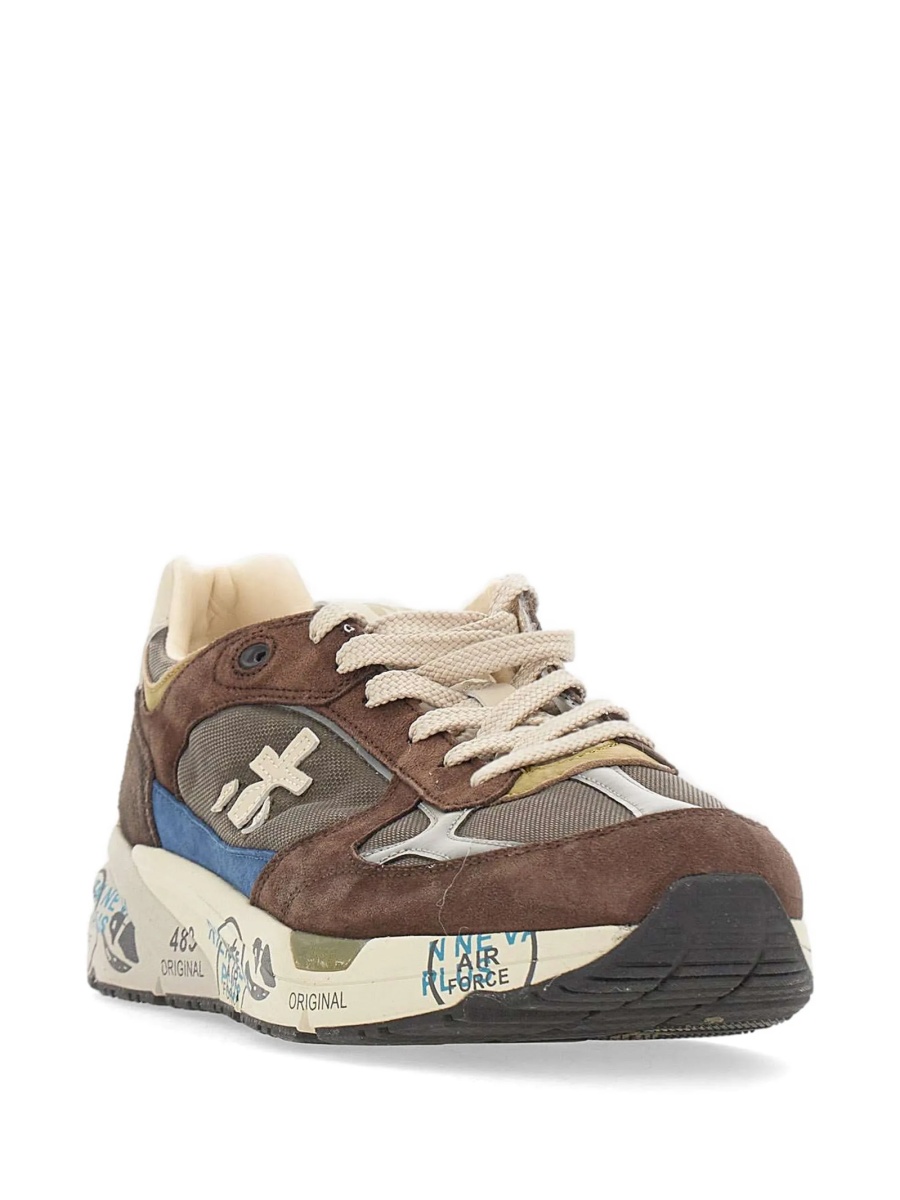 Sneakers Premiata maro din piele si poliamida - Img 2