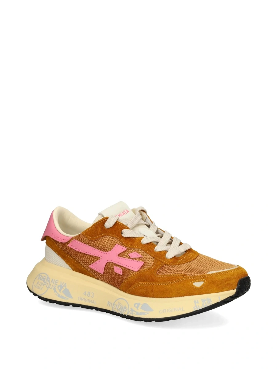 Sneakers Premiata maro din piele si poliuretan - Img 2