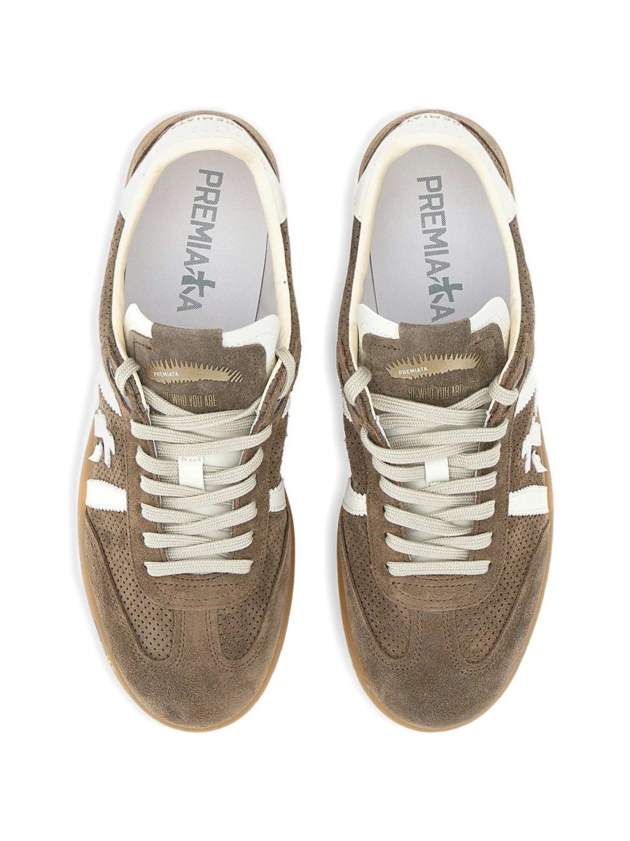 Sneakers Premiata maro din poliuretan si piele - Img 4