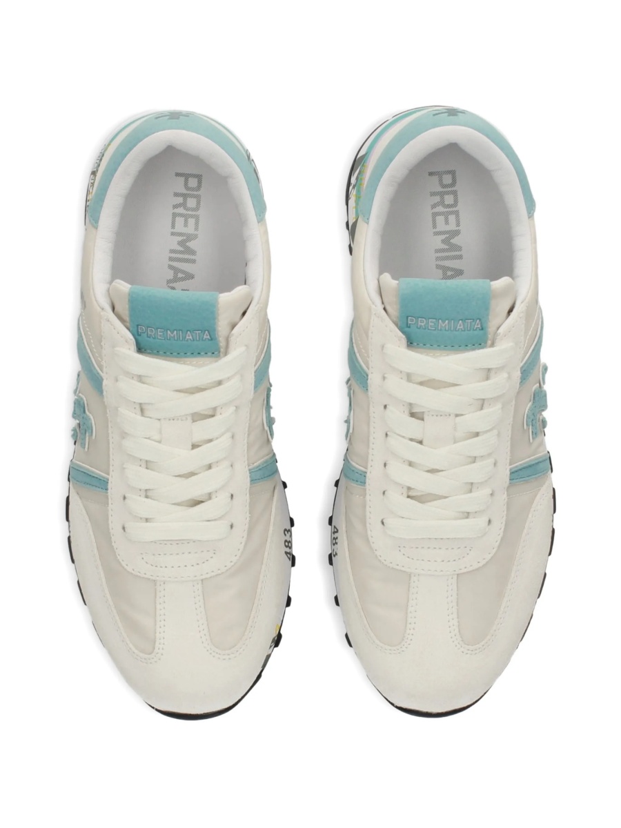 Sneakers Premiata neutri din nylon si piele - Img 4