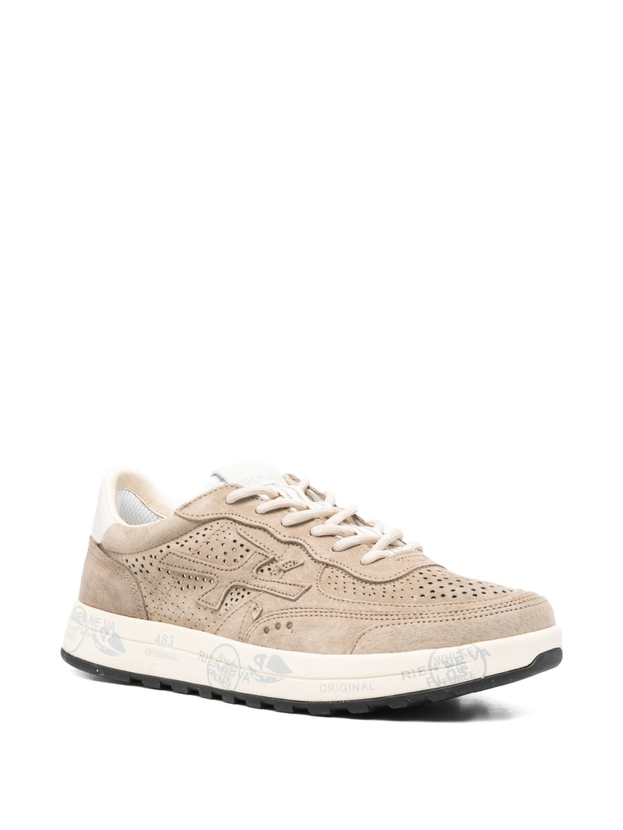Sneakers Premiata neutri din piele intoarsa - Img 2