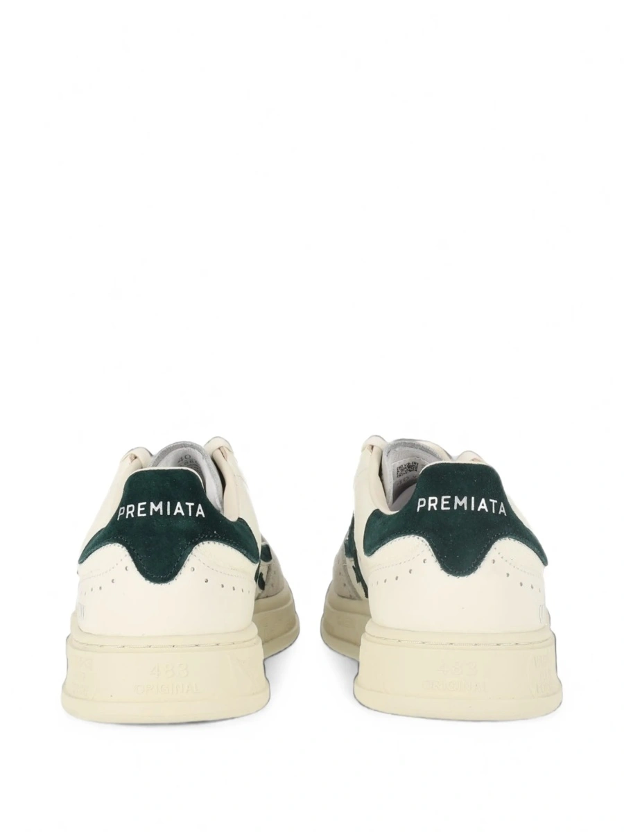 Sneakers Premiata neutri din piele si poliuretan - Img 3