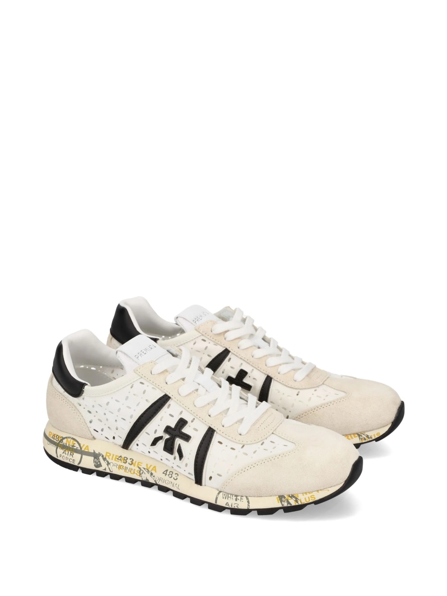 Sneakers Premiata neutri din poliamida si poliuretan - Img 4