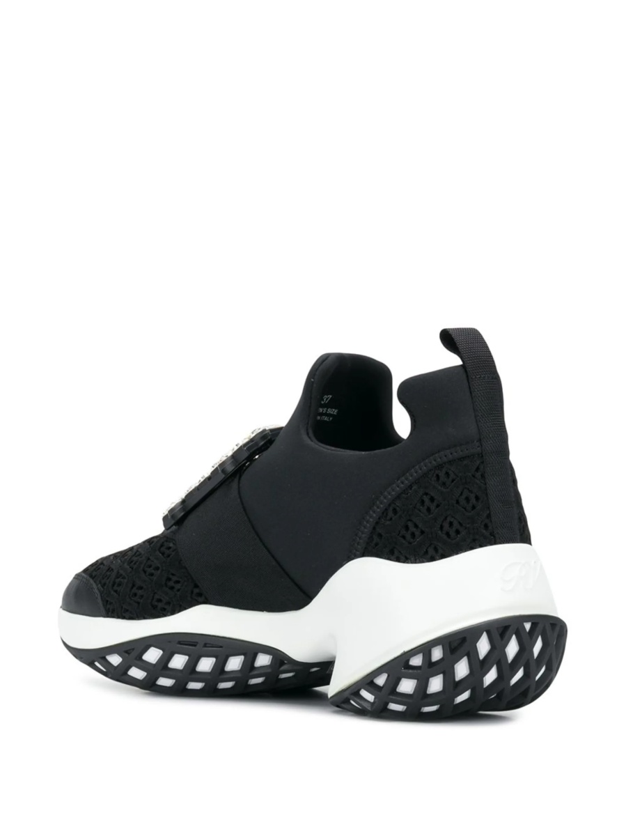 Sneakers Roger Vivier negri din piele si polyester - Img 3