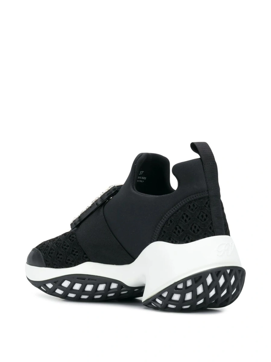 Sneakers Roger Vivier negri din piele si polyester - Img 3