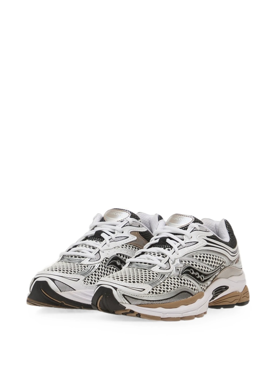 Sneakers Saucony albi din piele intoarsa si plasa - Img 2