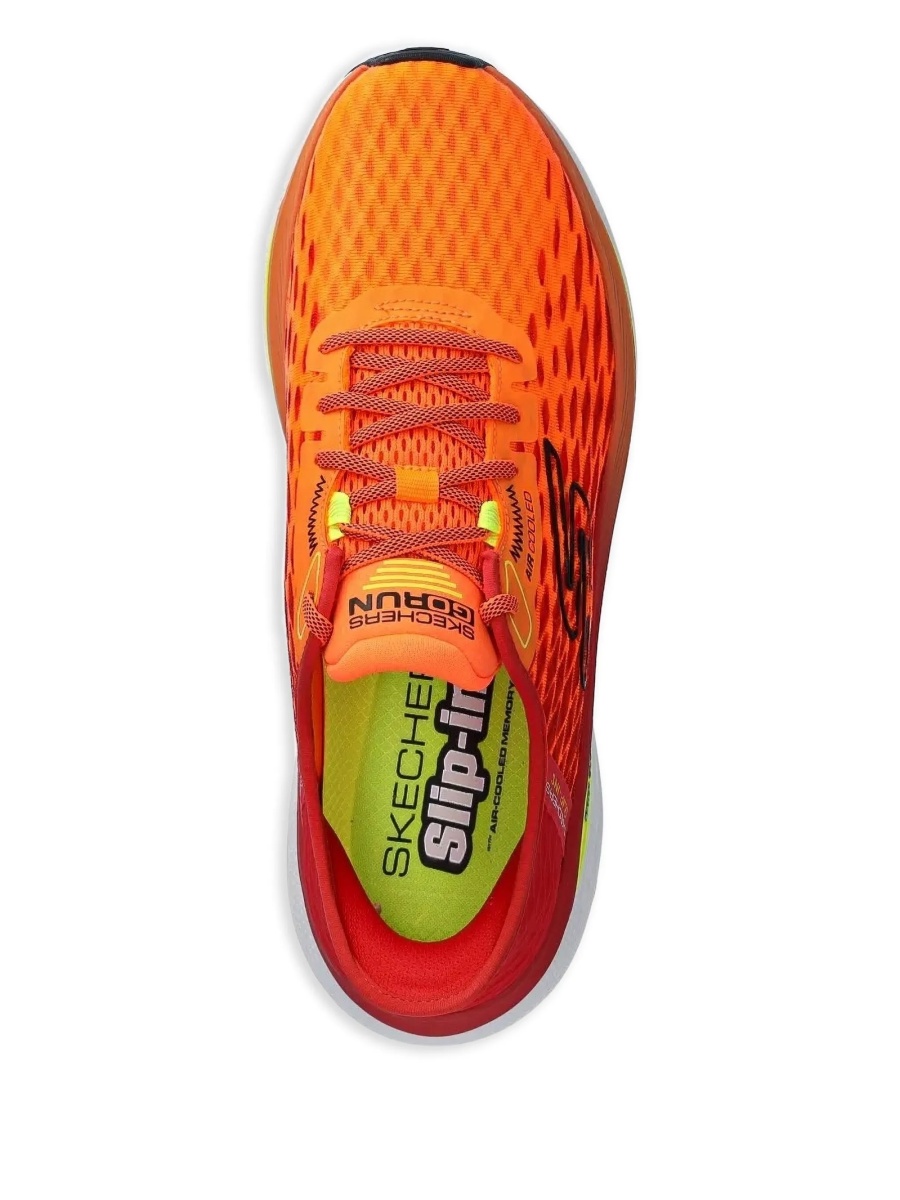 Sneakers SKECHERS portocalii din material textil - Img 3