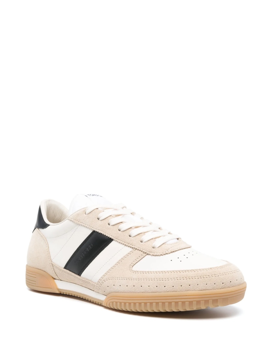 Sneakers Tom Ford albi din polyester si bos taurus - Img 2