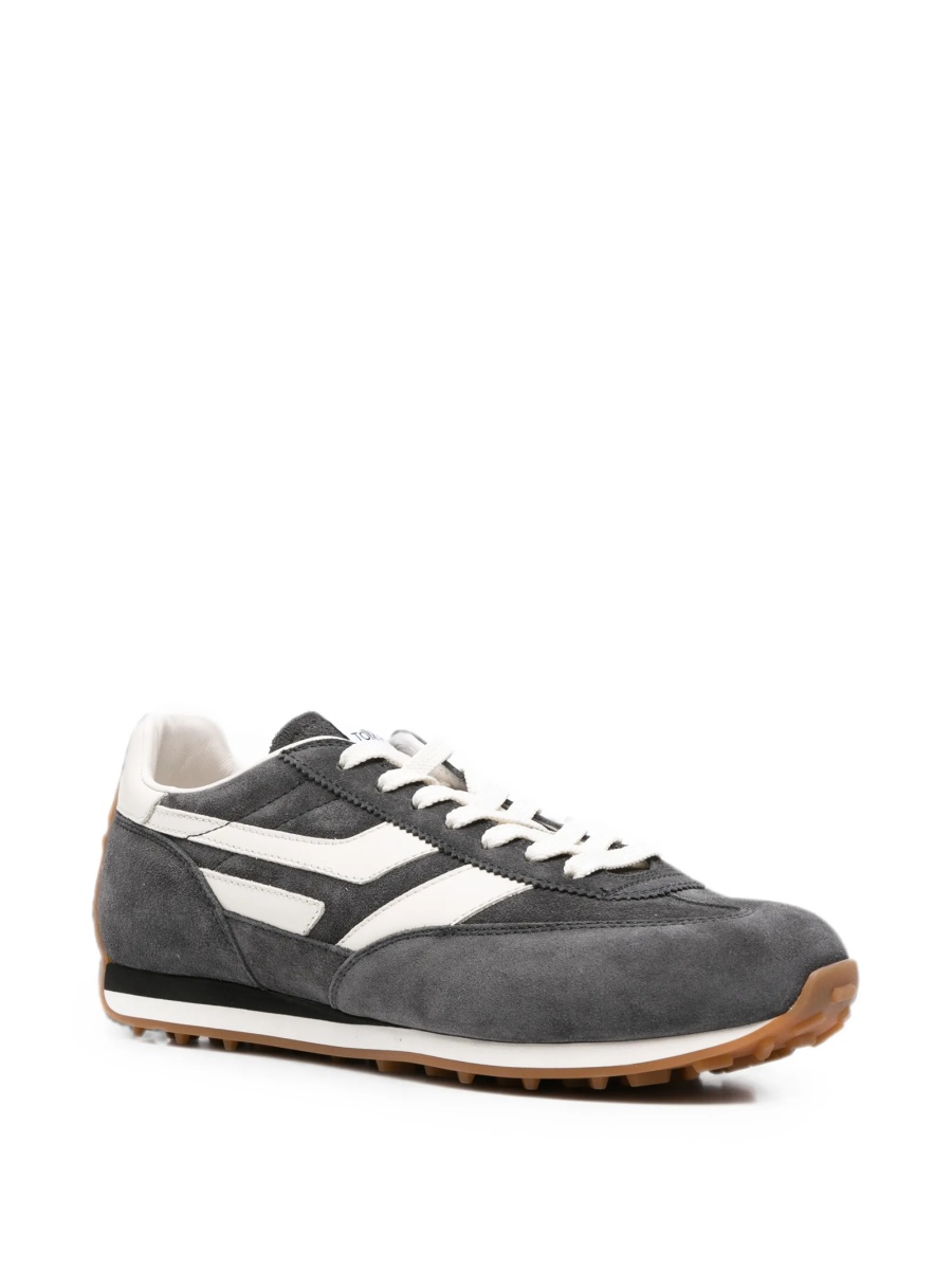 Sneakers Tom Ford gri din piele - Img 2
