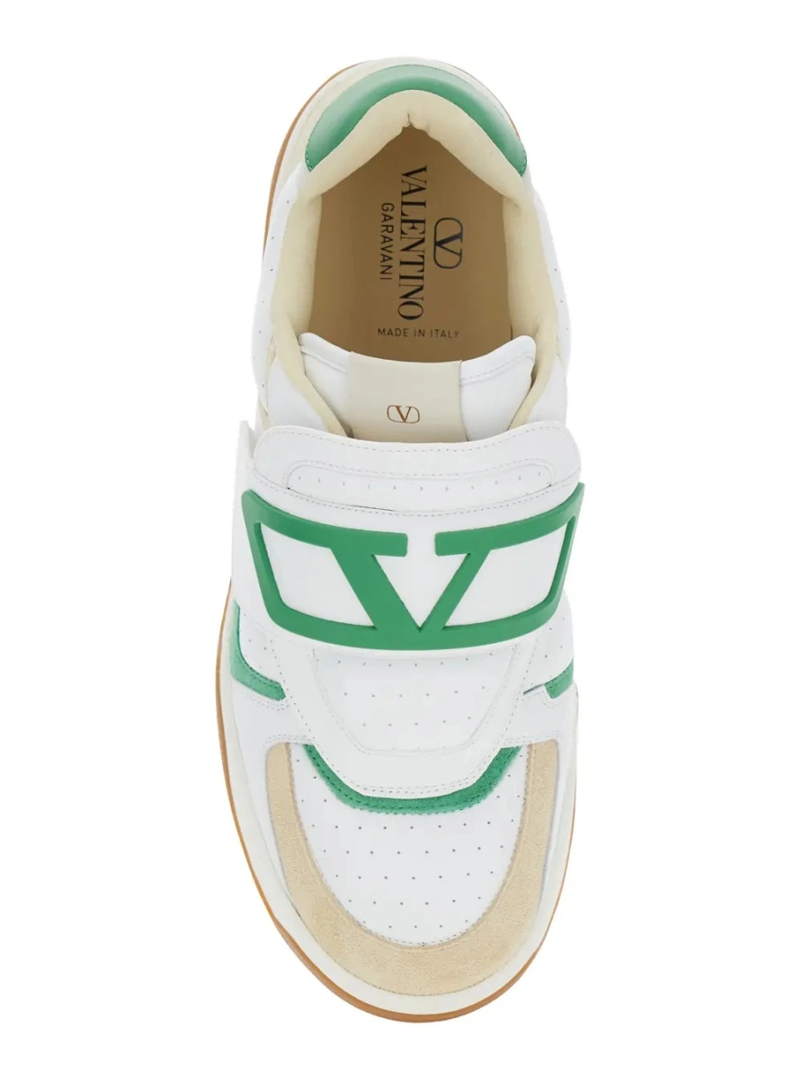 Sneakers Valentino Garavani albi din piele 'Joie de Jouer' - Img 4