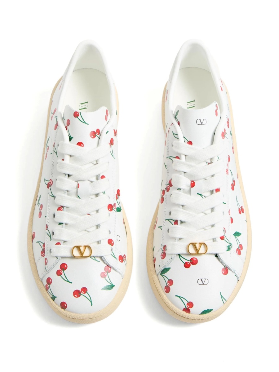 Sneakers Valentino Garavani albi din piele - Img 4