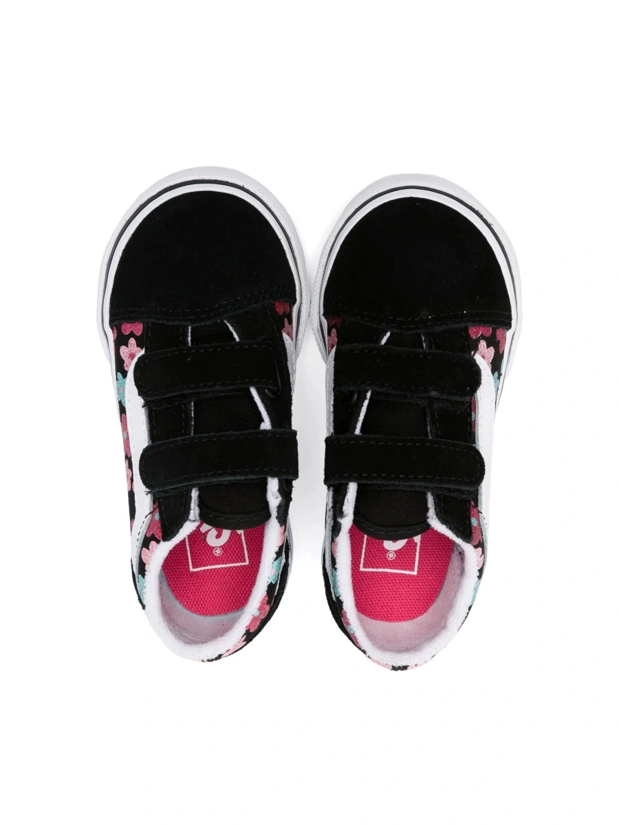 Sneakers Vans negri din material textil si piele - Img 3