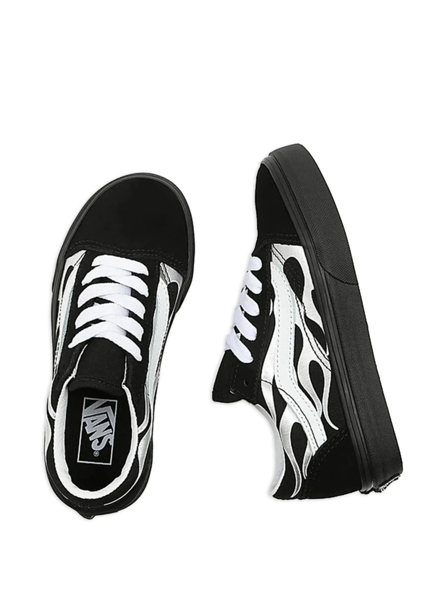 Sneakers Vans negri din piele si material textil - Img 2