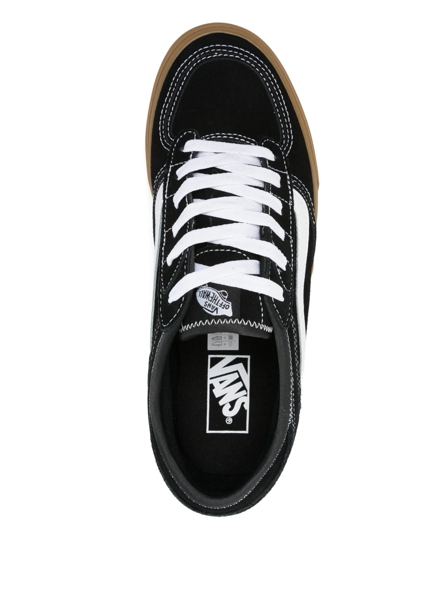 Sneakers Vans negri din piele si piele intoarsa - Img 4