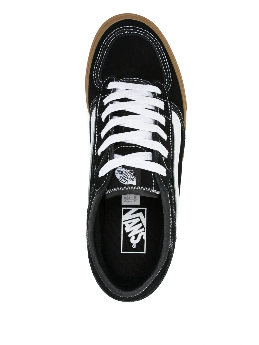 Sneakers Vans negri din piele si piele intoarsa - Img 4