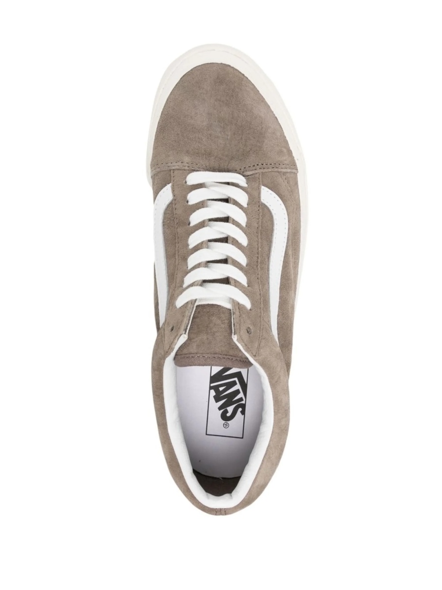 Sneakers Vans Old Skool neutri din piele - Img 3