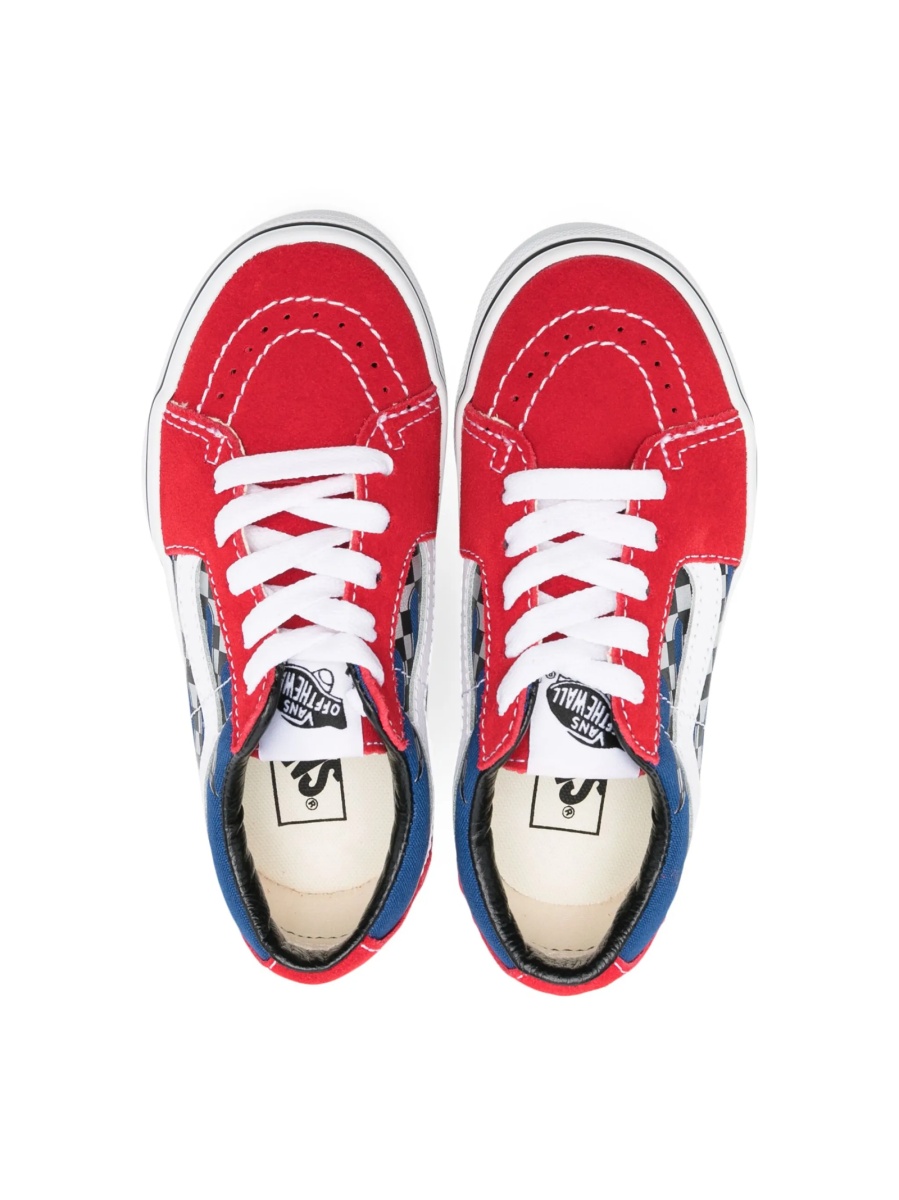 Sneakers Vans rosii din material textil si piele intoarsa - Img 3