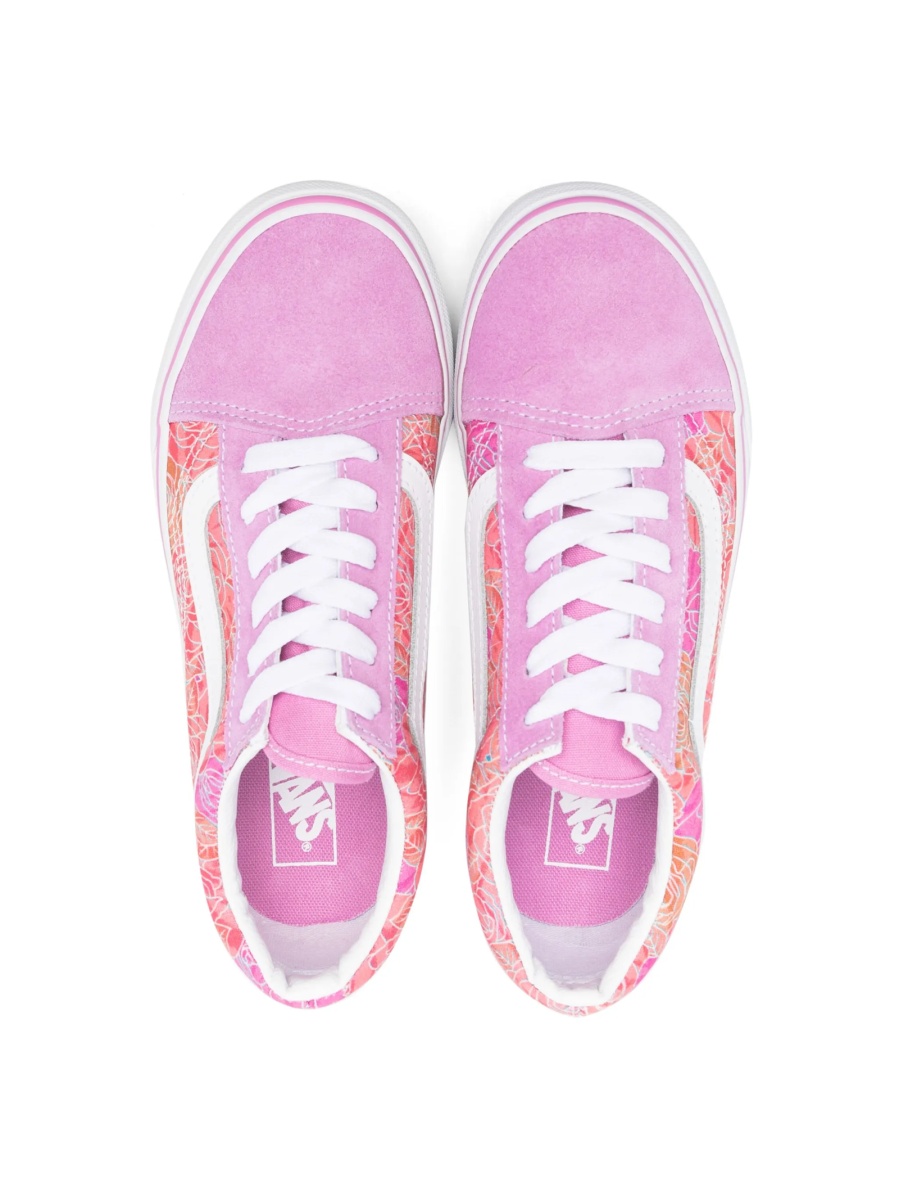 Sneakers Vans roz din piele intoarsa si material textil - Img 3