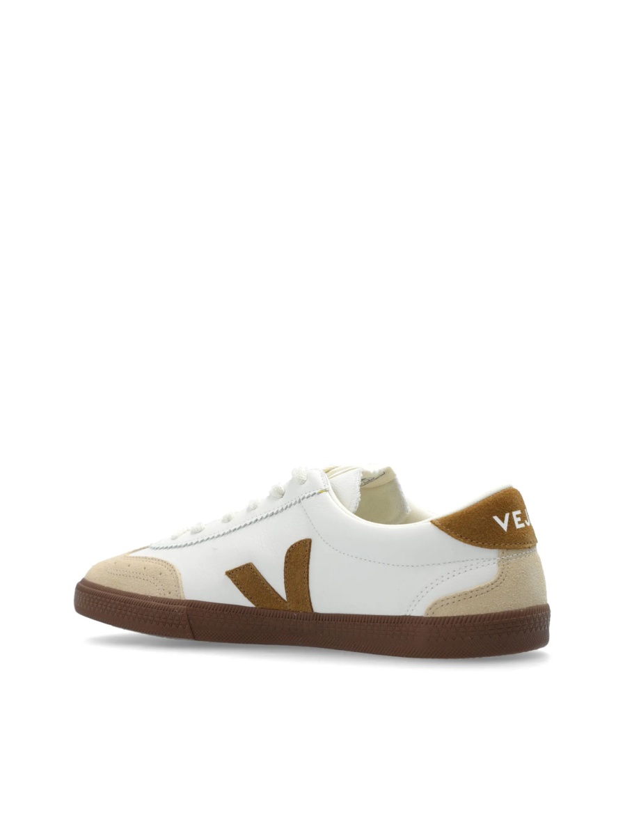 Sneakers VEJA albi din piele si piele intoarsa - Img 5