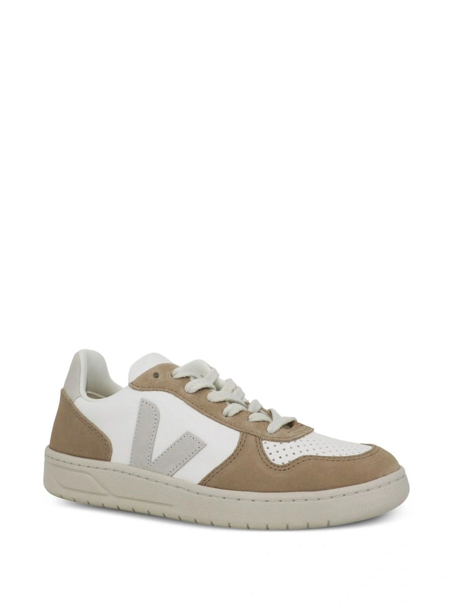 Sneakers VEJA neutri din material textil si piele - Img 2
