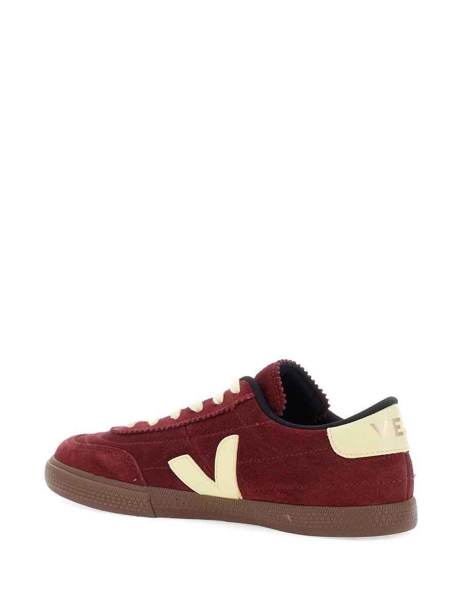 Sneakers VEJA rosii din piele si poliester reciclat - Img 4