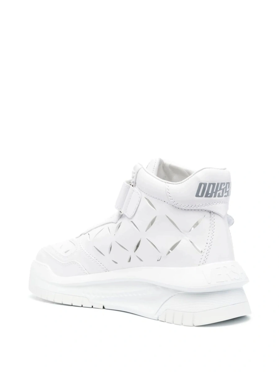Sneakers Versace albi din piele - Img 3