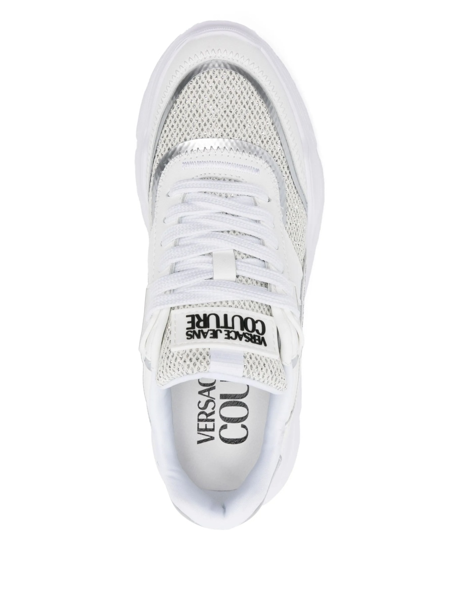Sneakers Versace Jeans Couture albi din material textil si poliuretan - Img 4