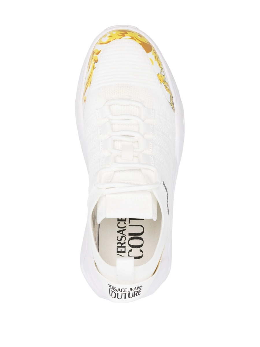 Sneakers Versace Jeans Couture albi din poliuretan si material textil - Img 4