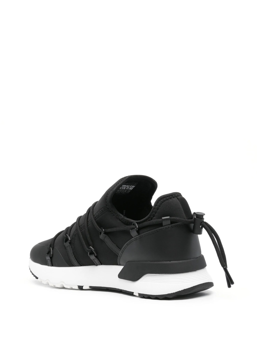 Sneakers Versace Jeans Couture negri din material textil si poliuretan - Img 3