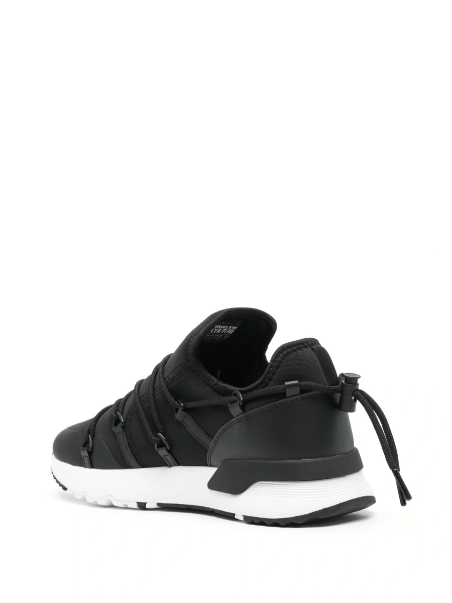 Sneakers Versace Jeans Couture negri din material textil si poliuretan - Img 3