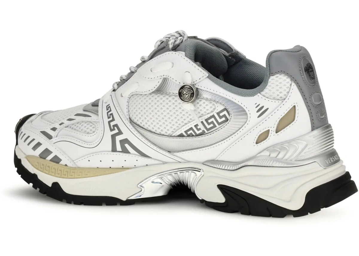 Sneakers Versace multicolor din mesh si piele - Img 3